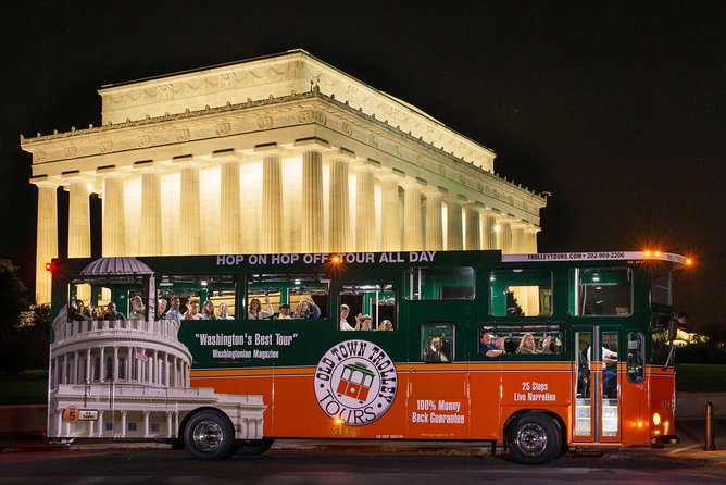 Washington DC Monuments by Moonlight Tour by Trolley - The Lincoln Memorial, Vietnam Wall, and Korean War Memorial